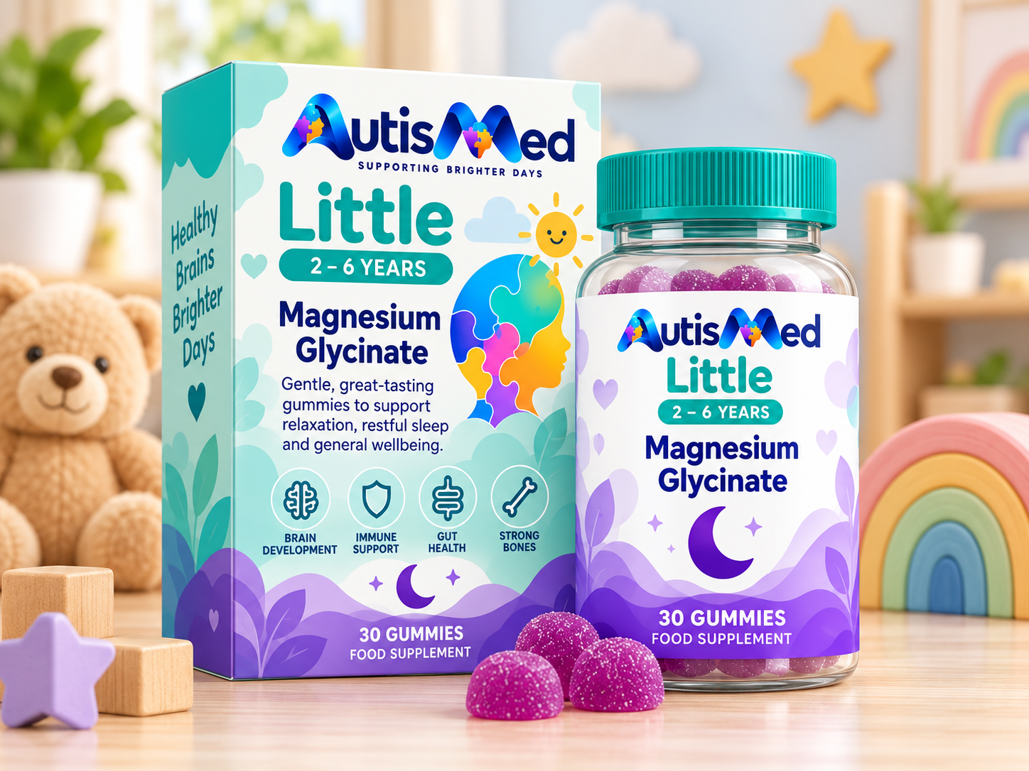 AutisMed Little Magnesium Glycinate, 2–6 years