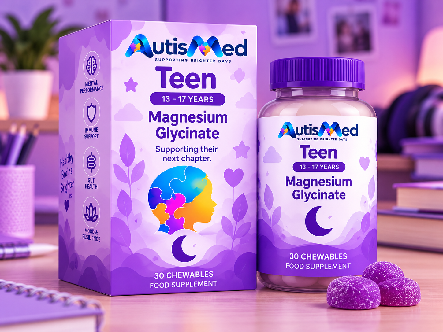 AutisMed Teen Magnesium Glycinate, 13–17 years