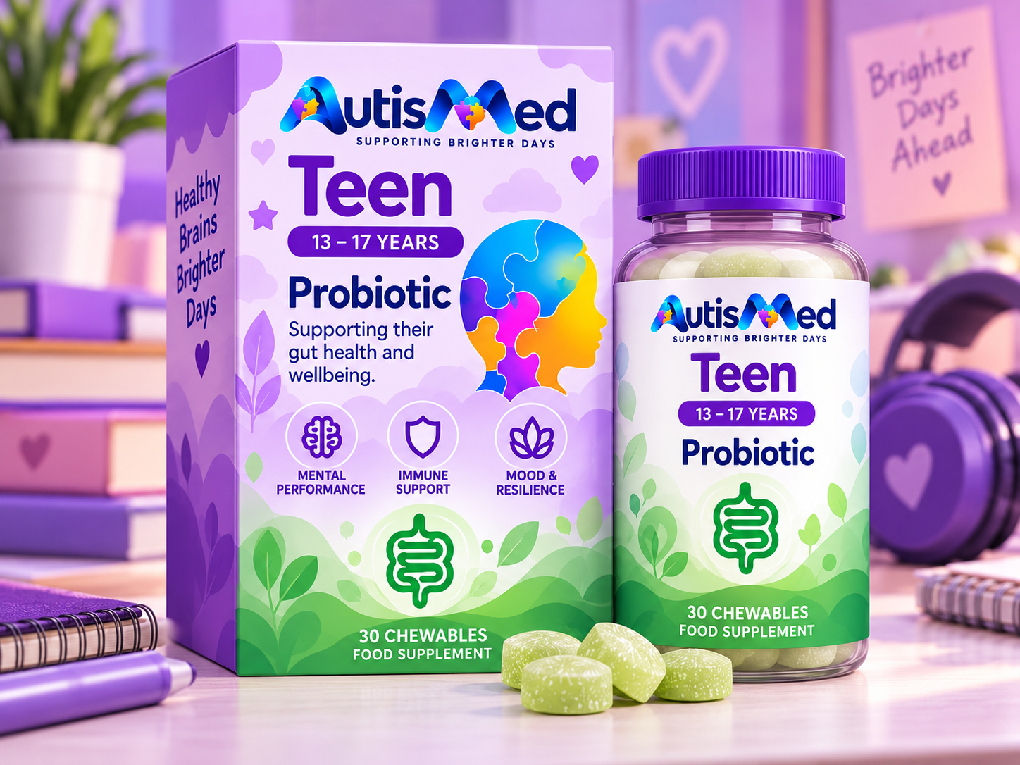 AutisMed Teen Probiotic, 13–17 years