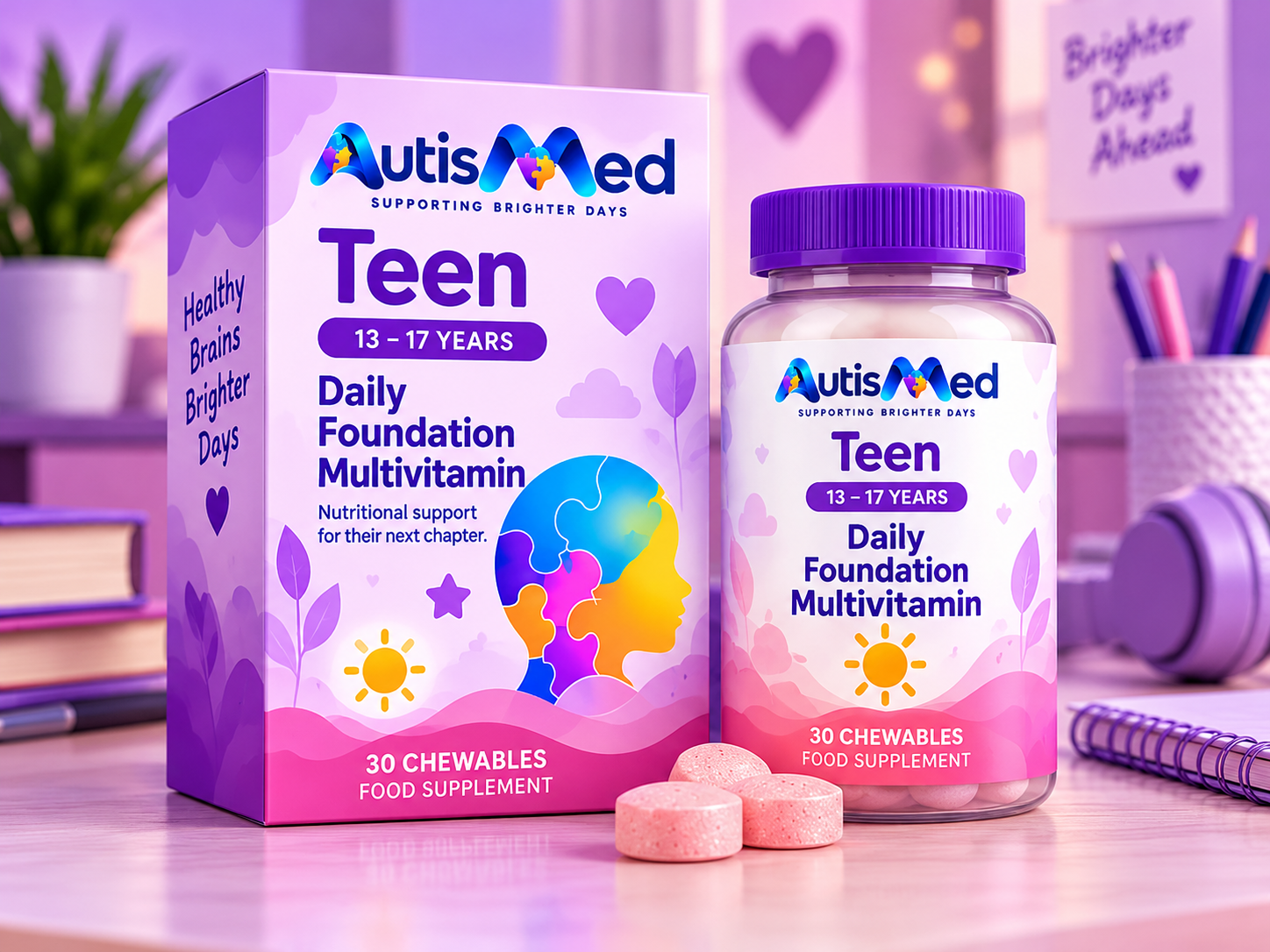AutisMed Teen Daily Foundation Multivitamin, 13–17 years